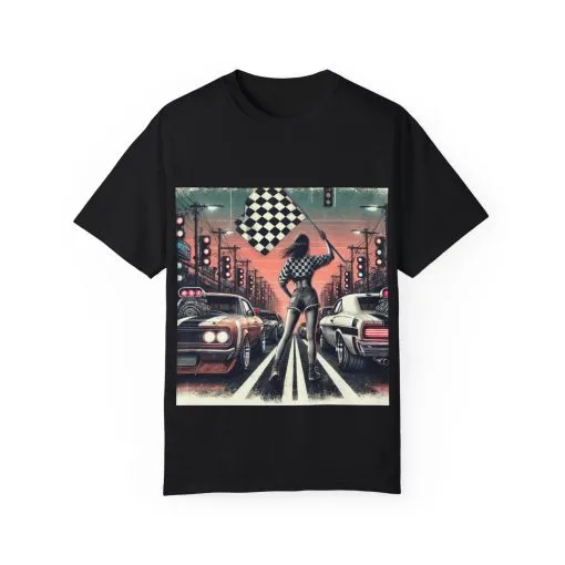 Retro Racing Flag T-Shirt - Unisex Garment-Dyed Tee for Car Enthusiasts - Image 13