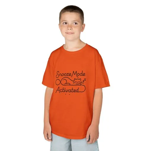 Kids 'Snooze Mode Activated' Heavy Cotton Tee - Fun Sleepy T-Shirt for Boys and Girls - Image 16