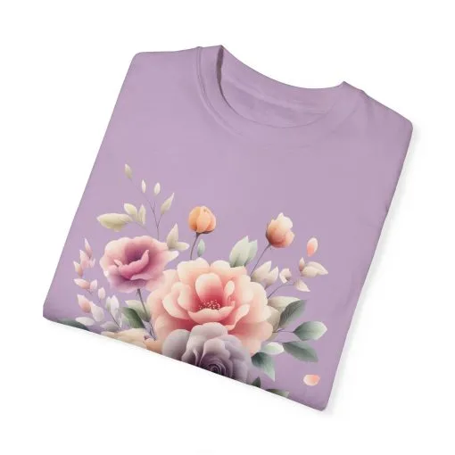 Floral Garden Unisex Garment-Dyed T-Shirt | Soft and Stylish Tee for Spring and Summer Occasions - Image 38