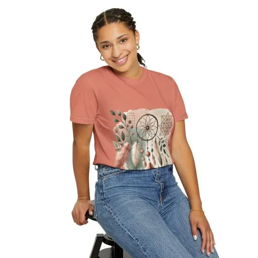 Dreamcatcher Boho T-Shirt | Unisex Garment-Dyed Tee for Spiritual Vibes - Image 16