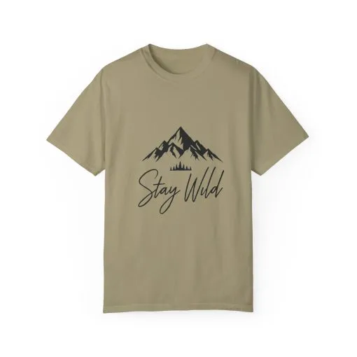 Stay Wild Unisex Garment-Dyed T-Shirt - Adventure & Nature Inspired - Image 13