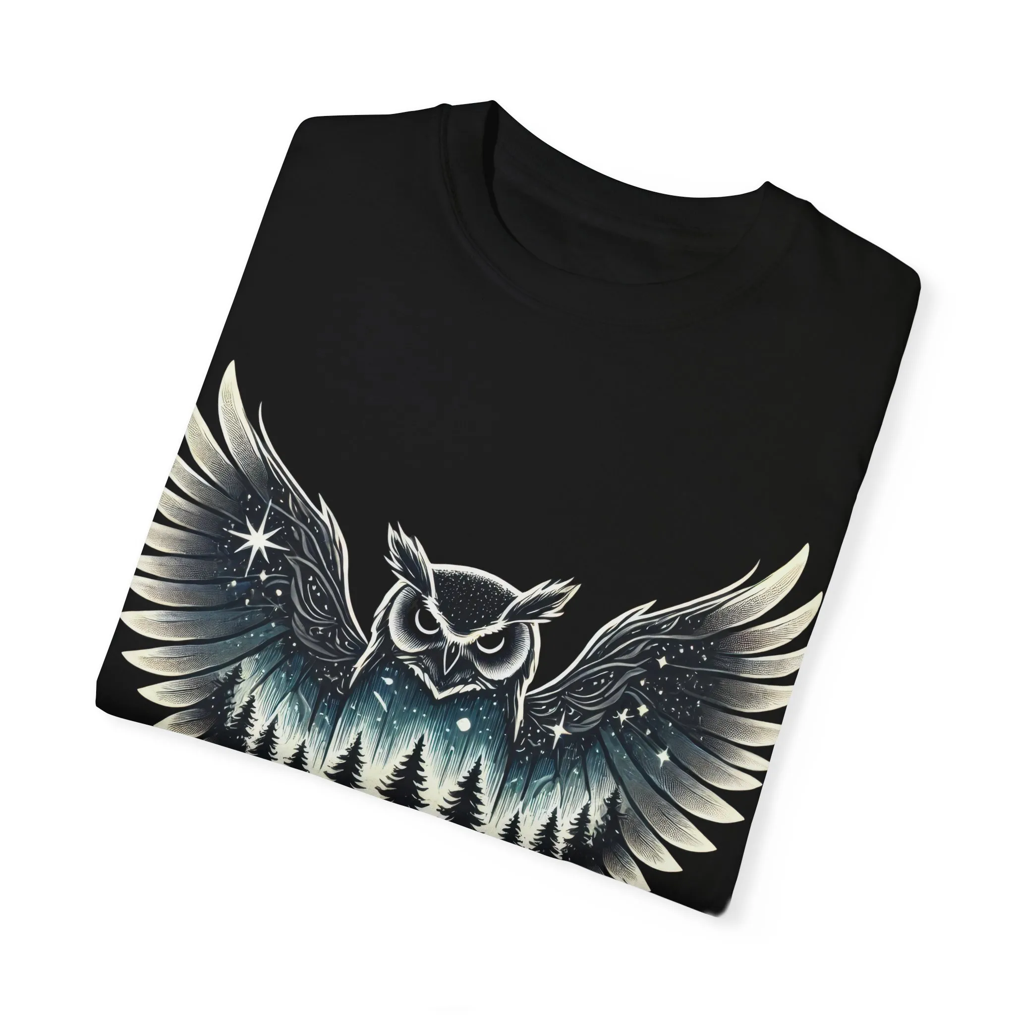 Unisex Garment-Dyed Owl T-Shirt | Nature-Inspired Design for Outdoor Lovers - Image 2