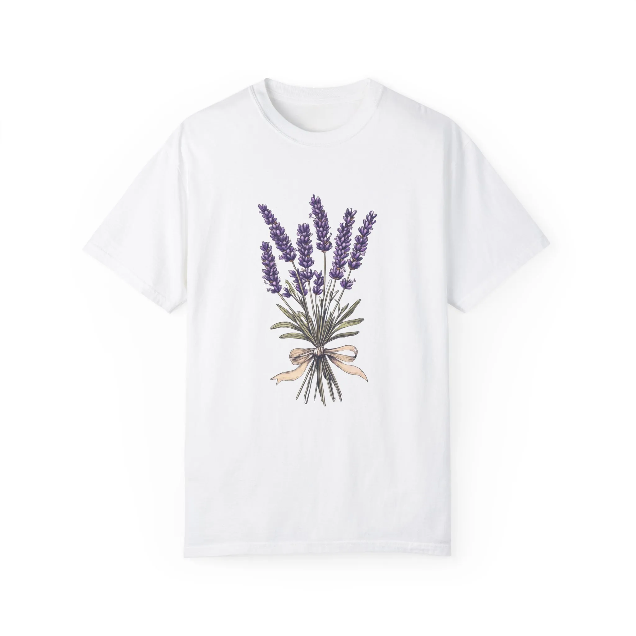 Lavender Bouquet Unisex Garment-Dyed T-Shirt - Nature-Inspired Tee for Relaxation and Everyday Comfort