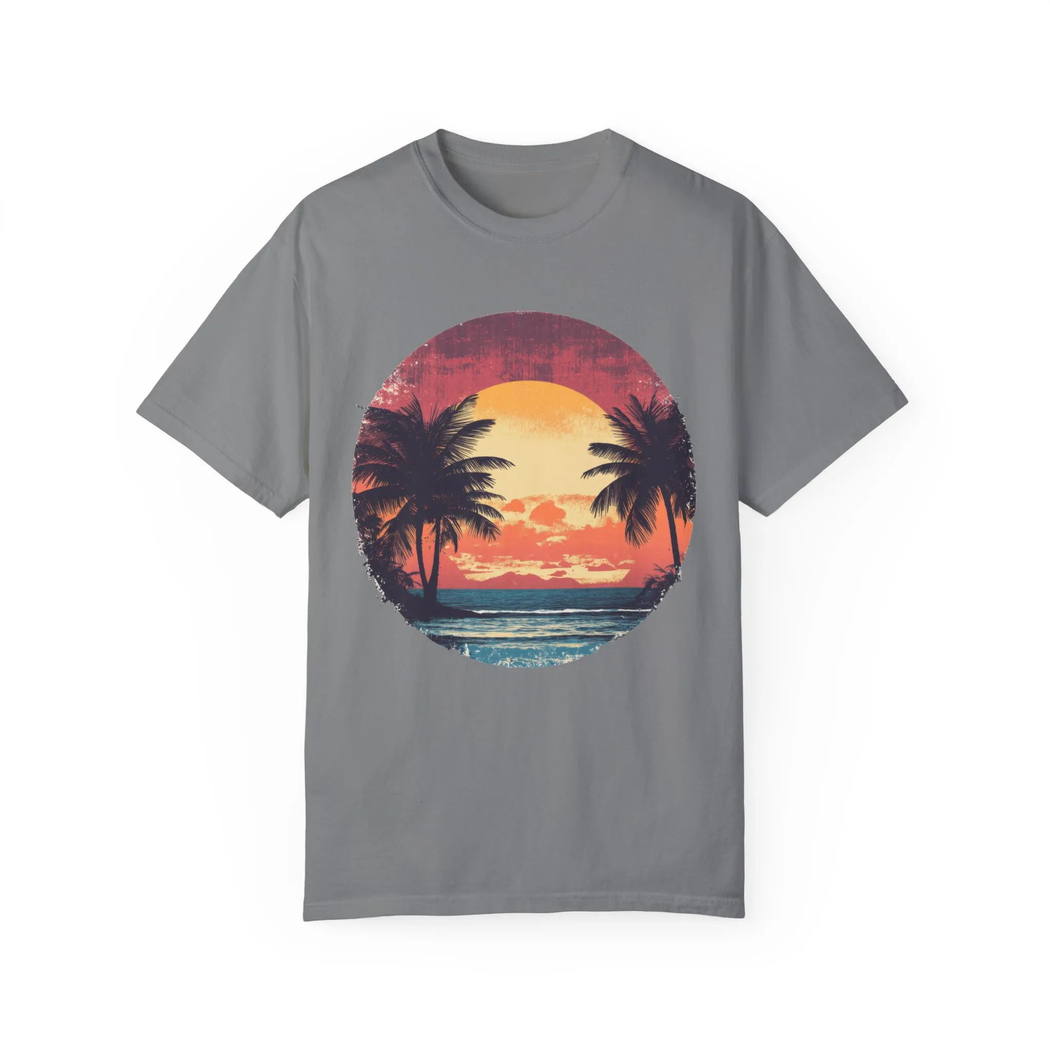 Unisex Garment-Dyed T-shirt | Sunset Beach Vibes Tee - Image 13
