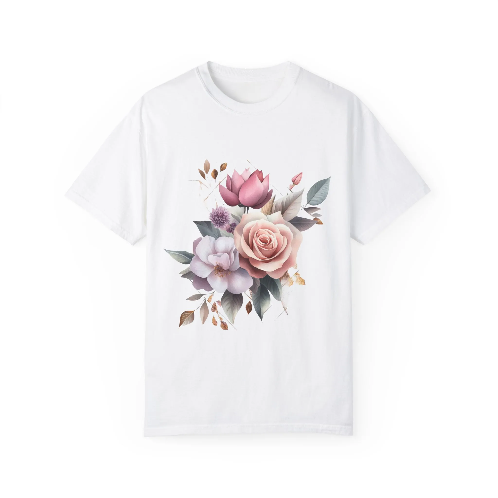 Floral Bouquet Unisex Garment-Dyed T-Shirt - Perfect for Spring Celebrations