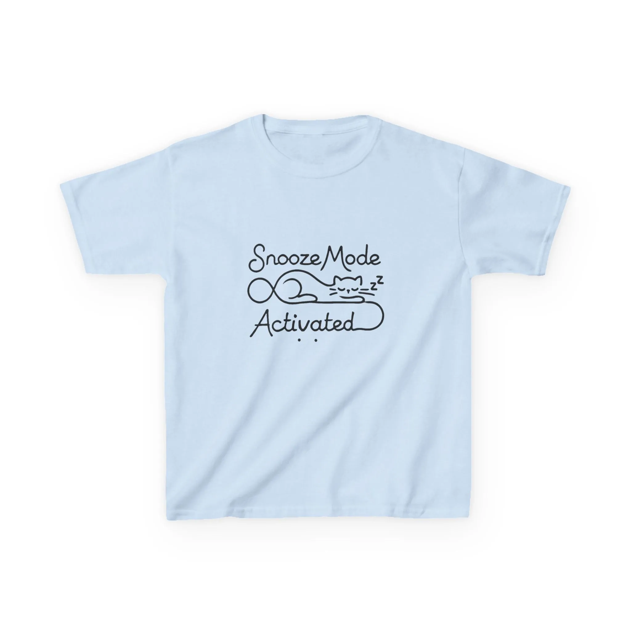 Kids 'Snooze Mode Activated' Heavy Cotton Tee - Fun Sleepy T-Shirt for Boys and Girls - Image 25