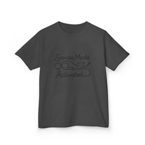 Kids 'Snooze Mode Activated' Heavy Cotton Tee - Fun Sleepy T-Shirt for Boys and Girls - Image 18