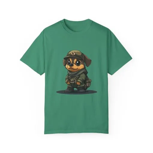 Cute Military Dog Graphic Unisex T-Shirt - Image 29