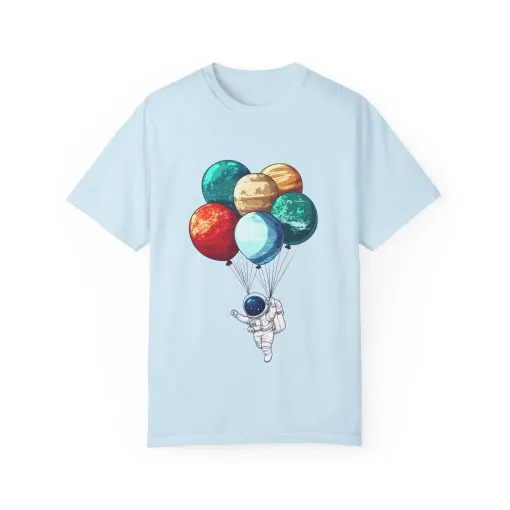 Astronauts and Planets Graphic T-Shirt - Unisex Garment-Dyed Tee - Image 13