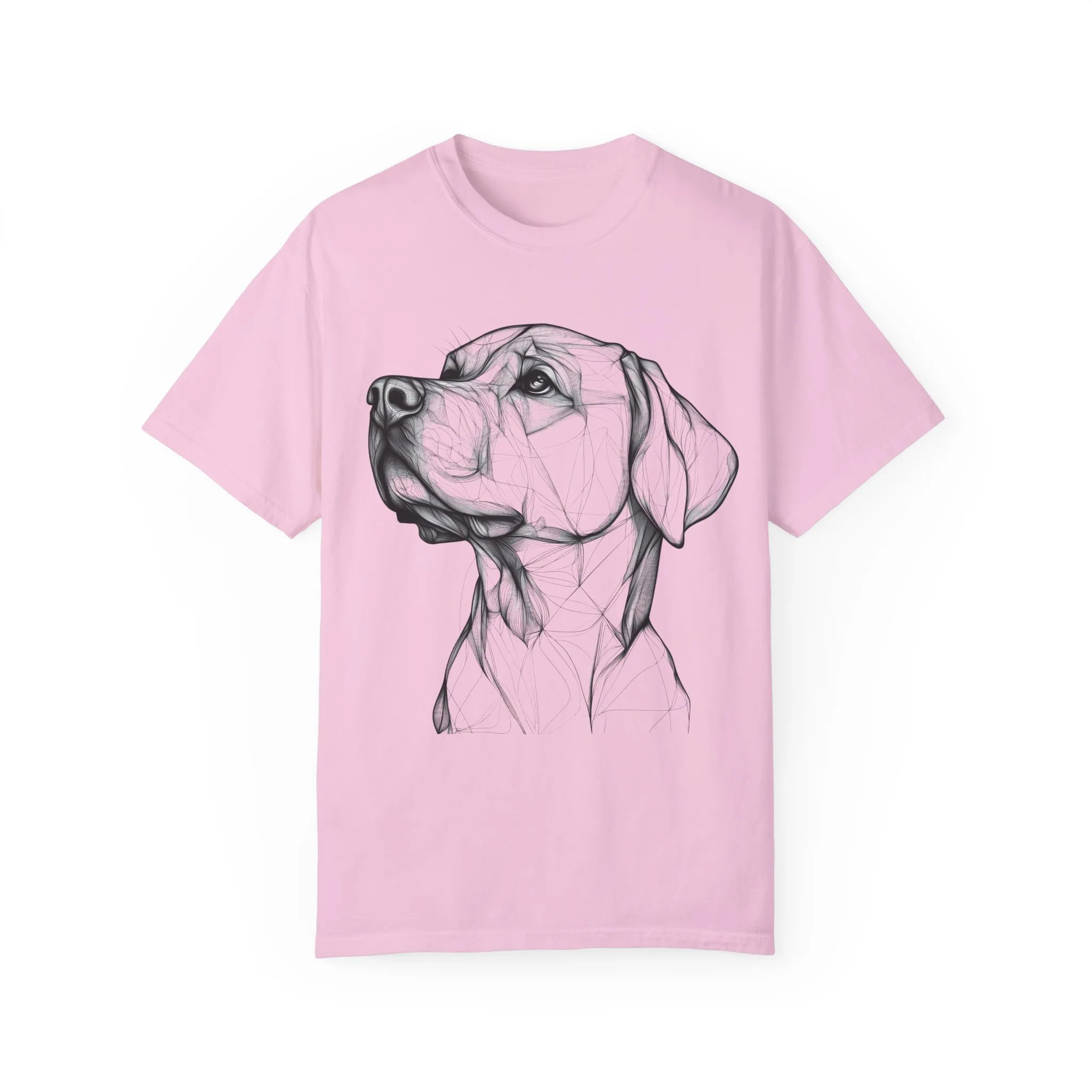 Stylish Dog Portrait Unisex Garment-Dyed T-Shirt - Image 21