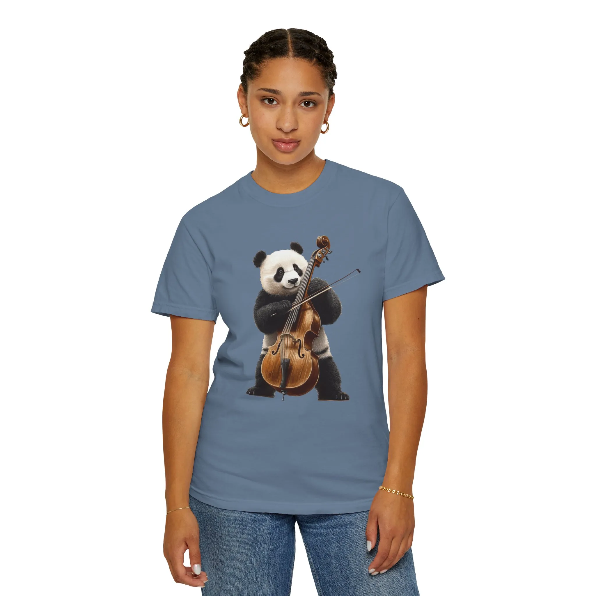 Cute Panda Playing Cello Unisex T-Shirt - Funny Animal Graphic Tee - Image 32