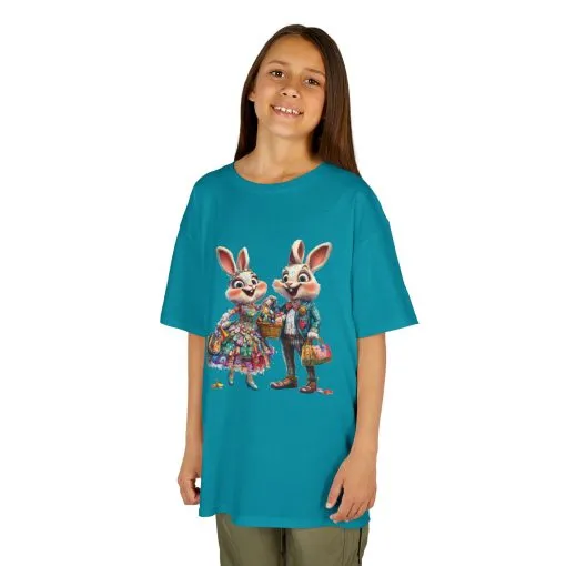 Adorable Bunny Couple Kids Tee - Perfect for Easter Celebrations - Image 18