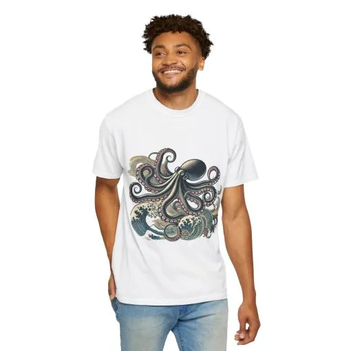 Unisex Ocean-Inspired Octopus T-Shirt - Nautical Graphic Tee - Image 8