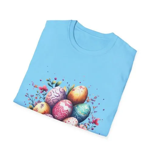 Easter Egg Floral Unisex Softstyle T-Shirt - Vibrant Spring Design - Image 28