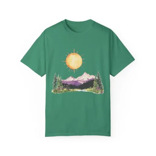 Sunrise Mountain Unisex T-shirt - Nature Lovers Tee - Image 21