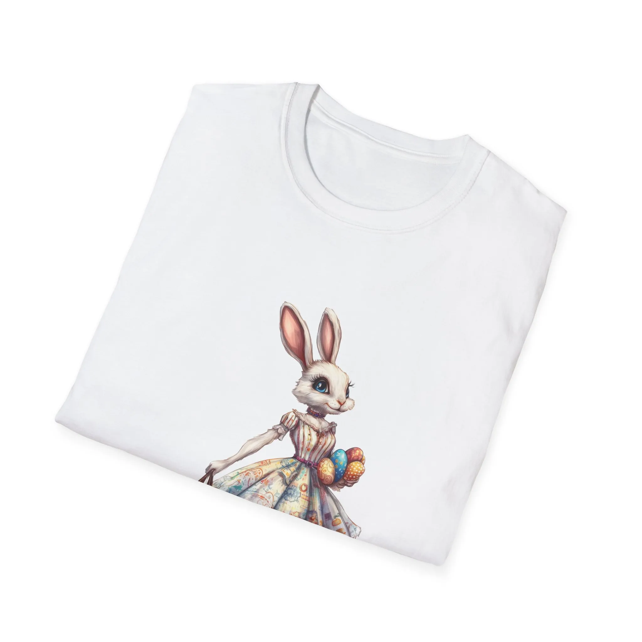 Easter Bunny Softstyle Unisex T-Shirt - Cute Spring Design for Holiday Celebrations - Image 8