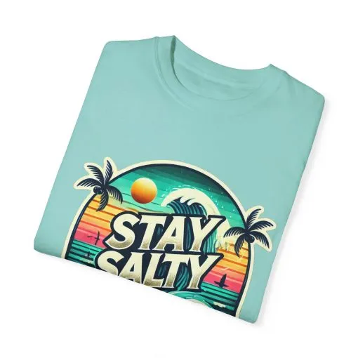 Stay Salty Unisex Garment-Dyed T-Shirt – Perfect for Beach Lovers & Summer Vibes - Image 2