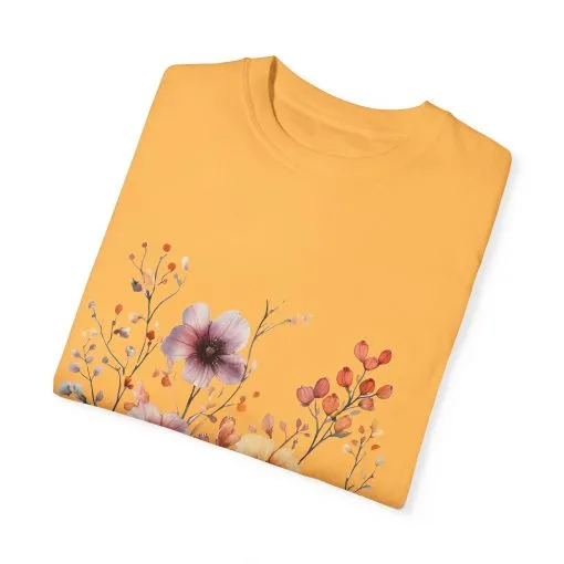 Floral Garden Unisex Garment-Dyed T-Shirt - Perfect for Spring and Casual Wear - Image 18