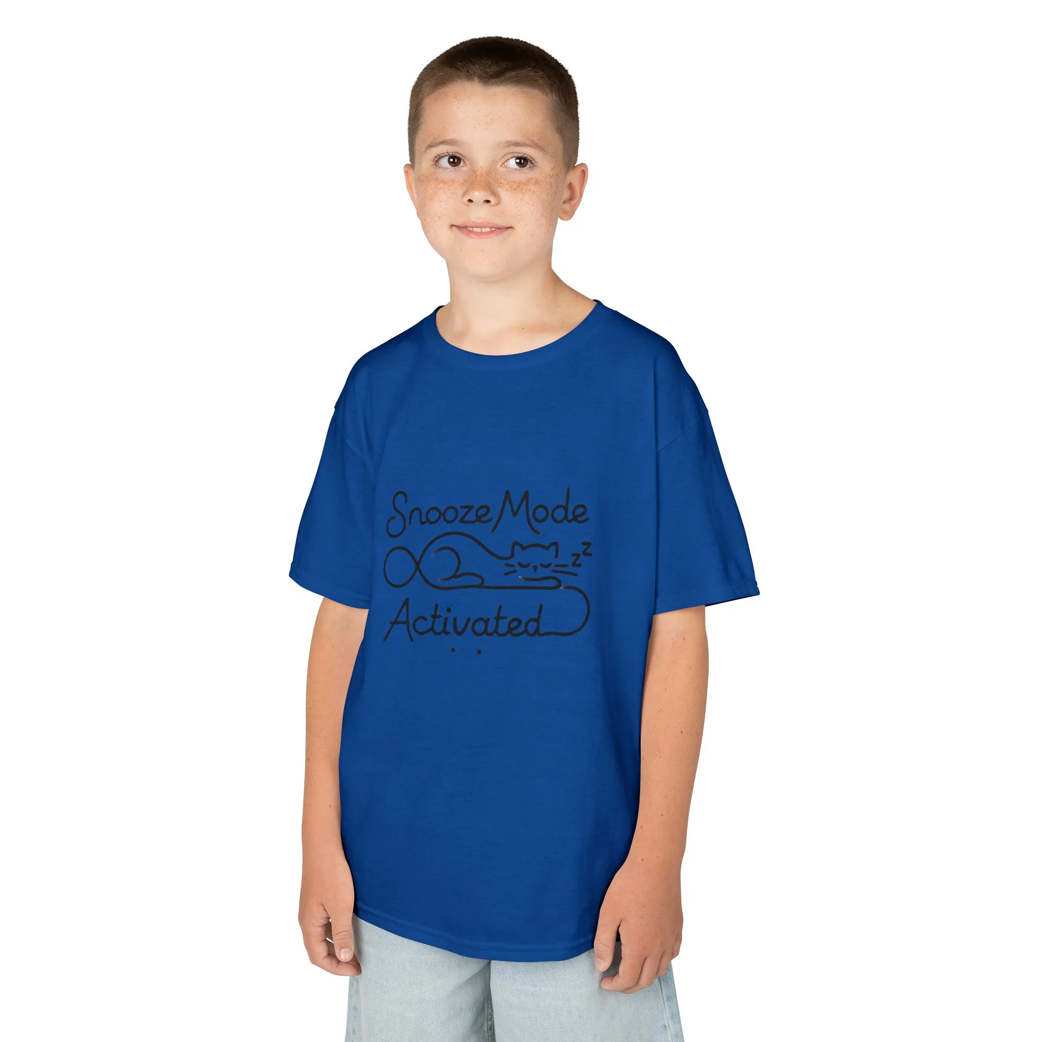 Kids 'Snooze Mode Activated' Heavy Cotton Tee - Fun Sleepy T-Shirt for Boys and Girls - Image 40