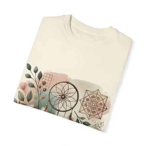 Dreamcatcher Boho T-Shirt | Unisex Garment-Dyed Tee for Spiritual Vibes - Image 3