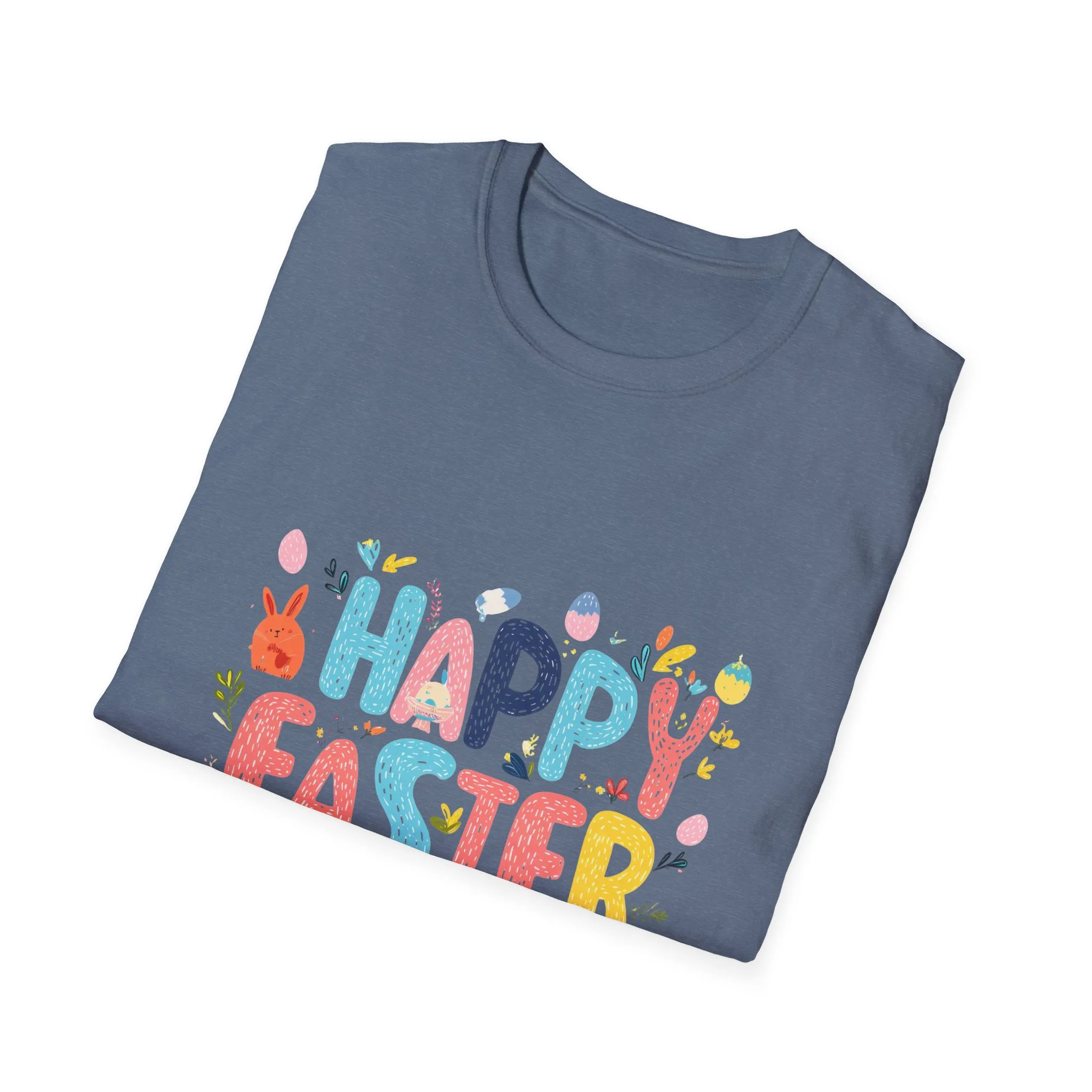Happy Easter Unisex Softstyle T-Shirt - Vibrant Seasonal Tee for Spring Celebrations - Image 37