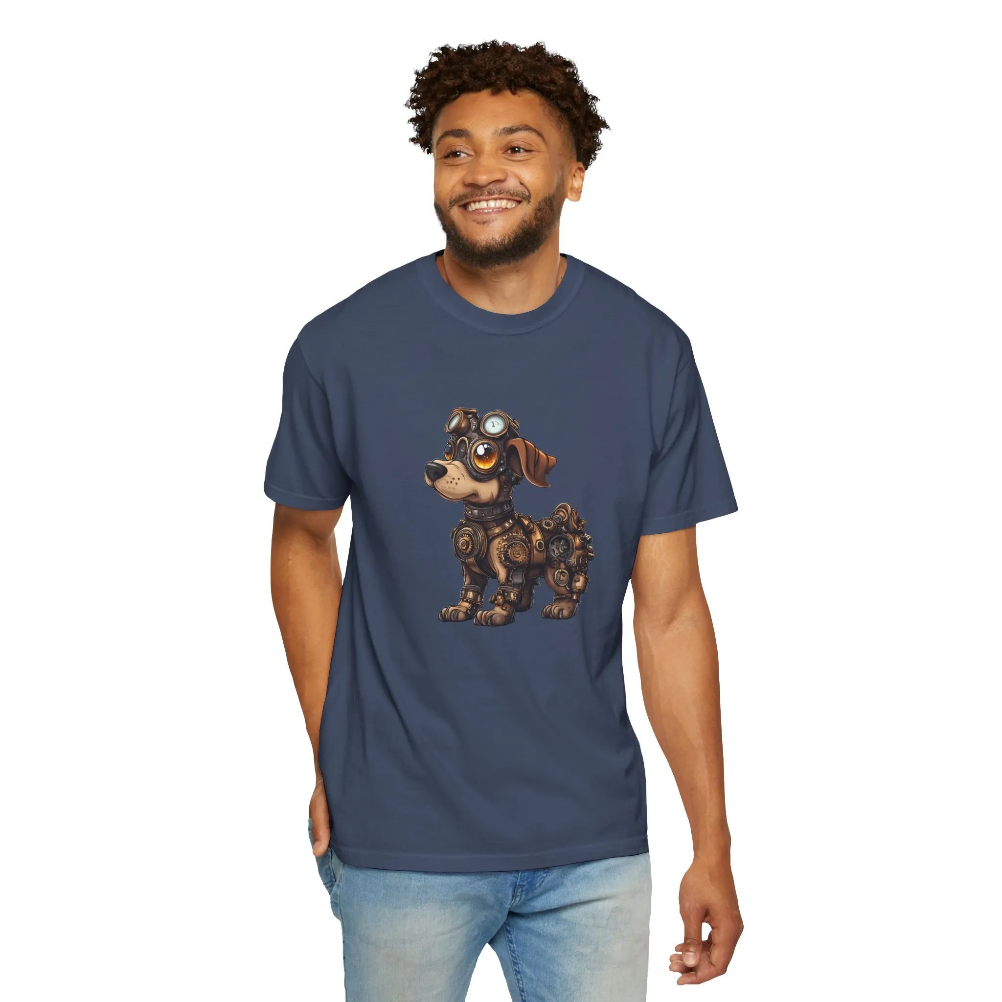 Steampunk Dog T-Shirt | Unisex Garment-Dyed Tee for Animal Lovers - Image 36