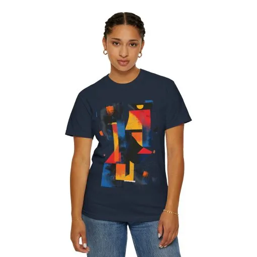 Colorful Abstract Art T-Shirt | Unisex Garment-Dyed Tee - Image 52