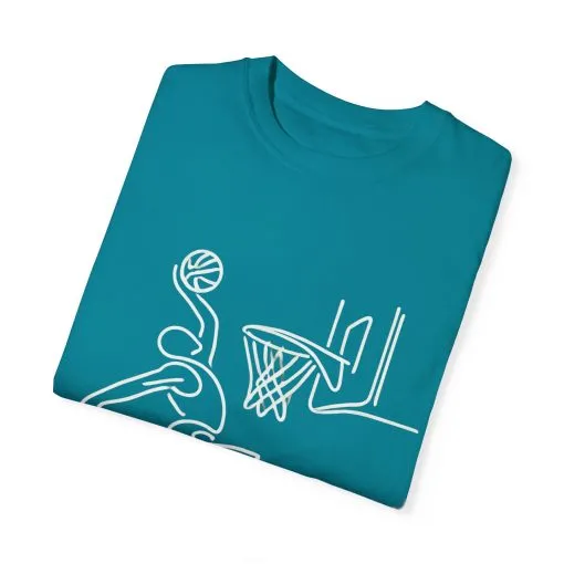 Unisex Basketball Outline T-shirt - Sporty Graphic Tee for Athletes - Image 14
