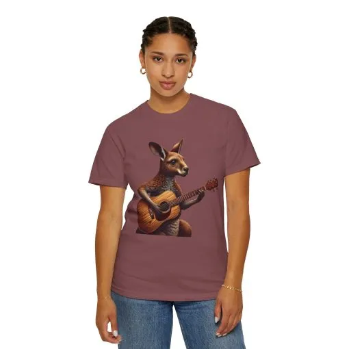 Cool Kangaroo Playing Guitar Unisex T-Shirt - Unique Gift for Music Lovers - Image 12