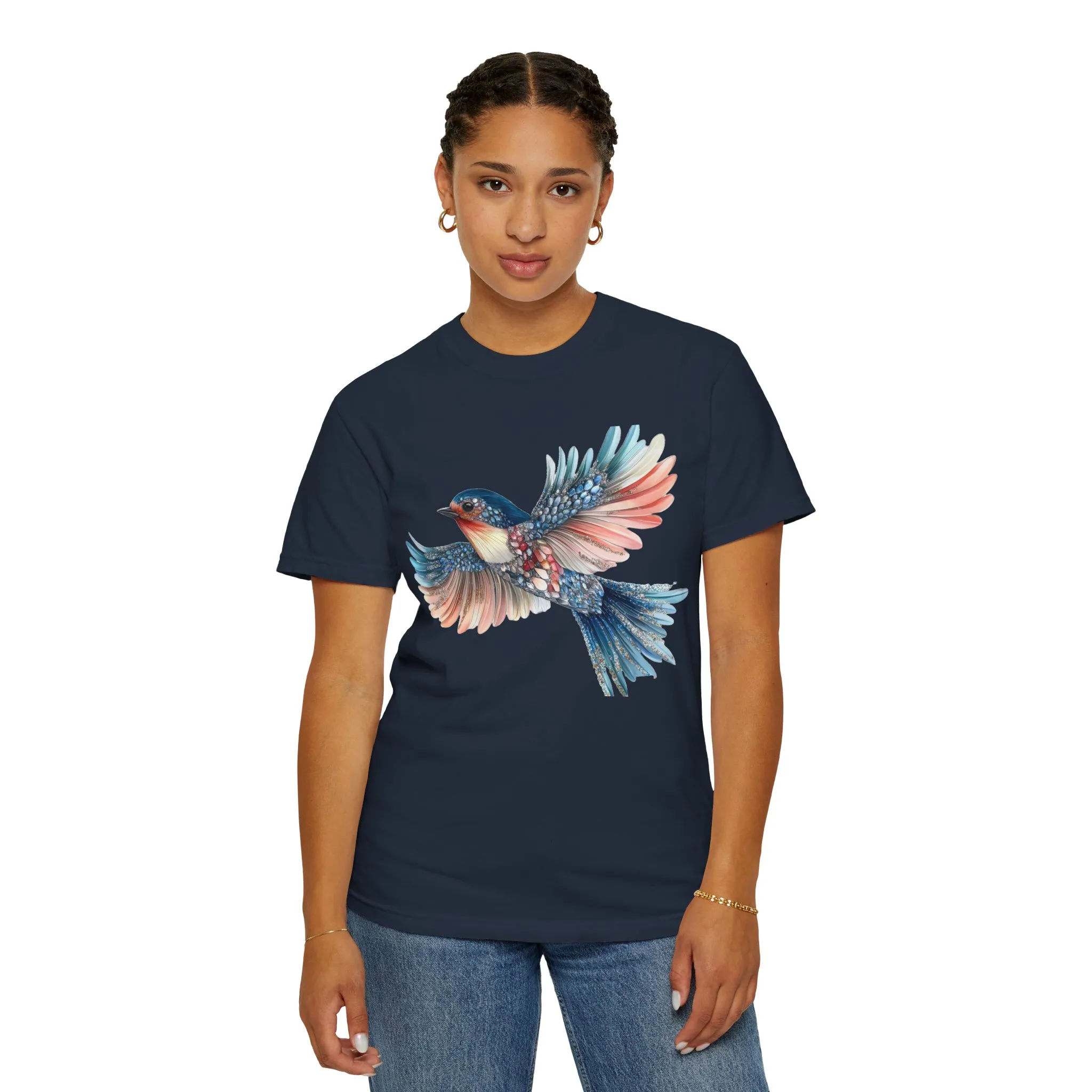 Colorful Bird Art Unisex T-Shirt - Nature-Inspired Garment-Dyed Tee - Image 35