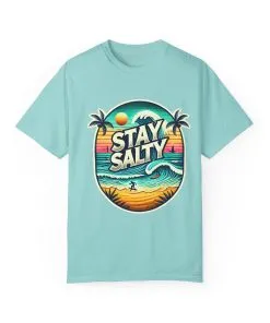 Stay Salty Unisex Garment-Dyed T-Shirt – Perfect for Beach Lovers & Summer Vibes