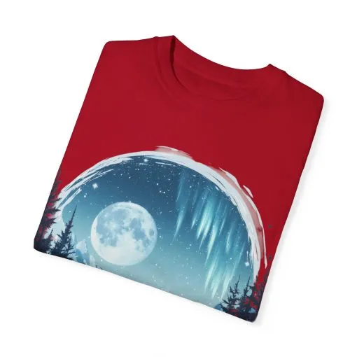 Mystical Wolf Moon T-shirt - Unisex Garment-Dyed Tee for Nature Lovers - Image 30