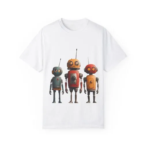 Vintage Robot Graphic Unisex T-shirt - Perfect for Tech Lovers - Image 5