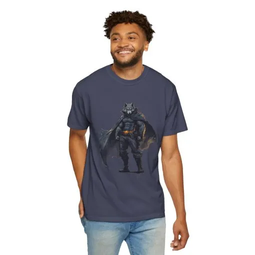 Heroic Wolf T-Shirt | Unisex Garment-Dyed Tee for Animal Lovers & Comic Fans - Image 44