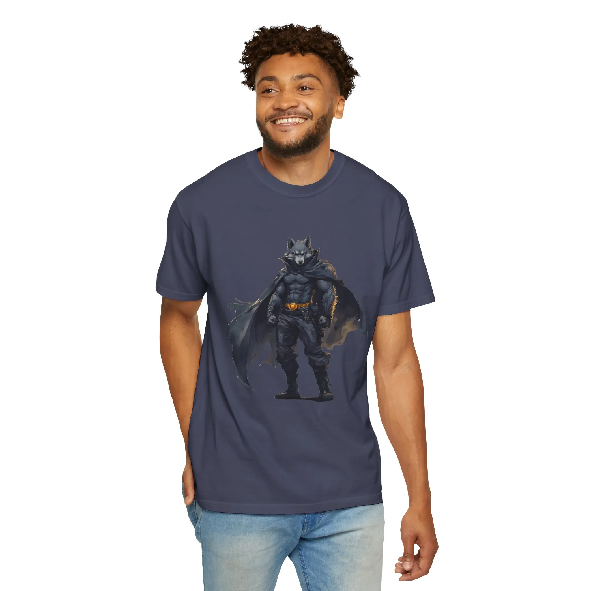 Heroic Wolf T-Shirt | Unisex Garment-Dyed Tee for Animal Lovers & Comic Fans - Image 44