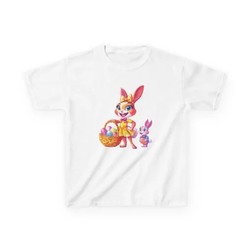 Easter Bunny Kids Tee - Cute Cotton T-Shirt for Spring Celebrations - Image 4