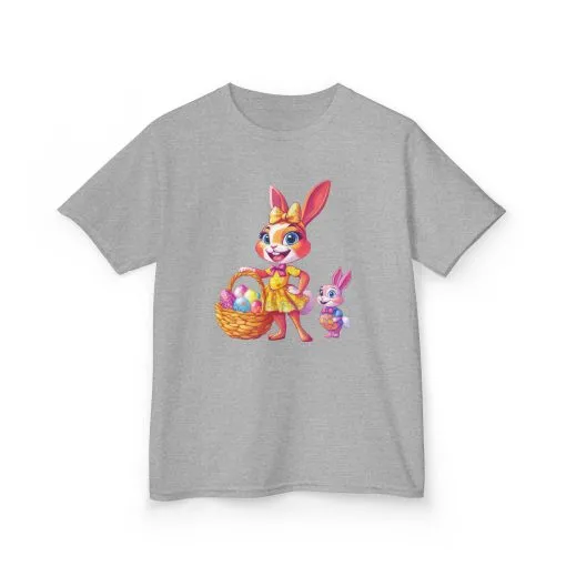Easter Bunny Kids Tee - Cute Cotton T-Shirt for Spring Celebrations - Image 3