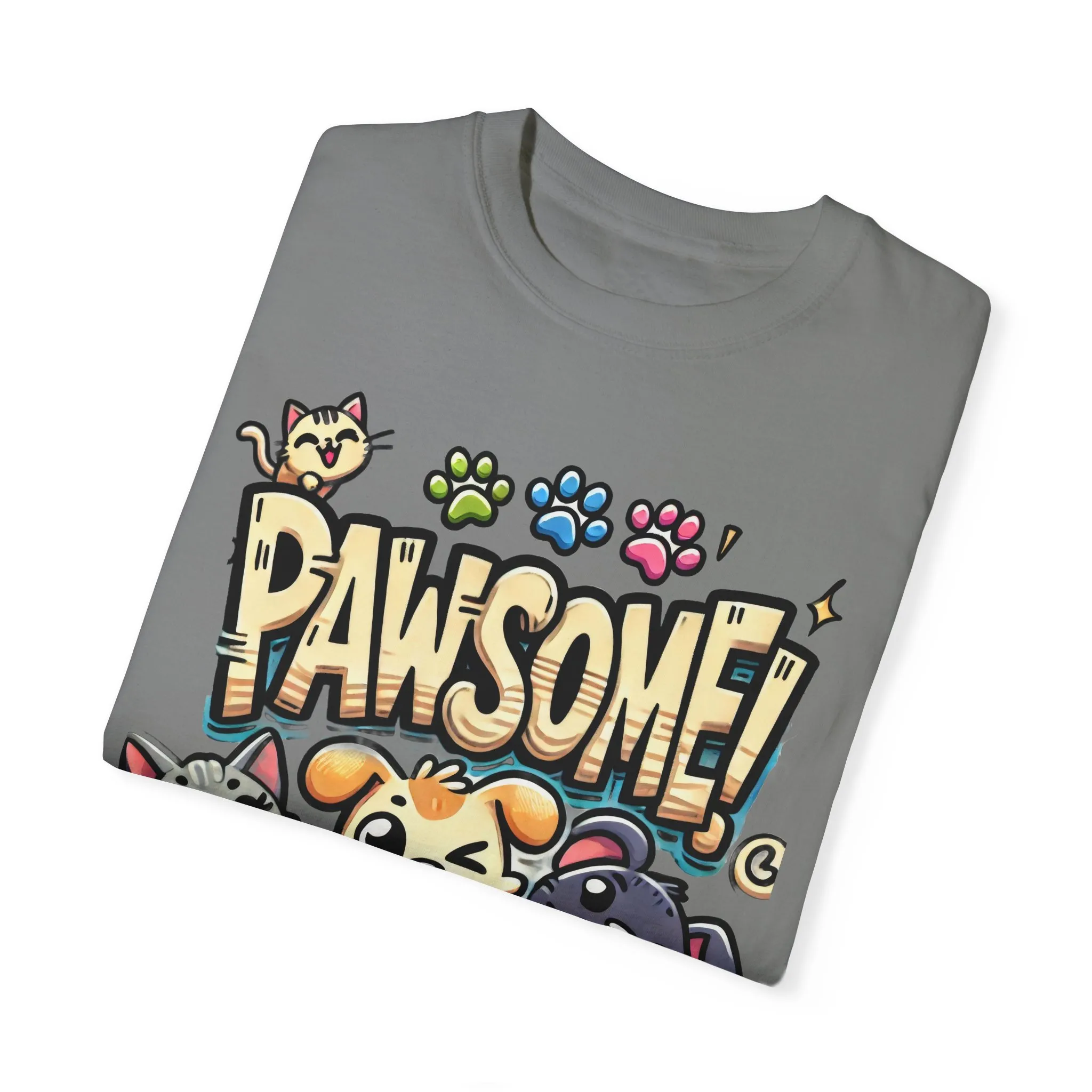 Pawsome Garment-Dyed T-Shirt for Animal Lovers - Image 30