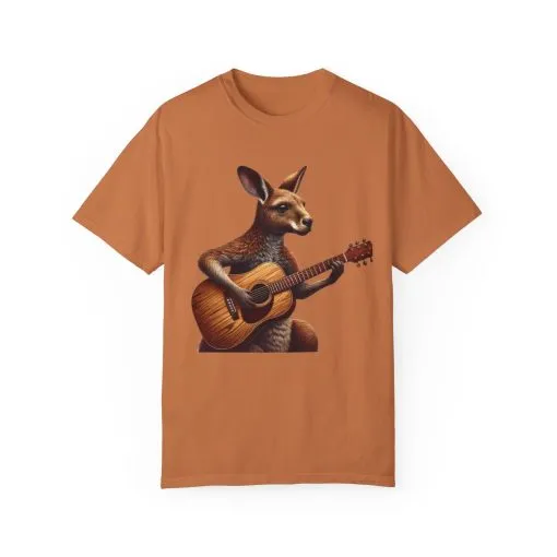Cool Kangaroo Playing Guitar Unisex T-Shirt - Unique Gift for Music Lovers - Image 17