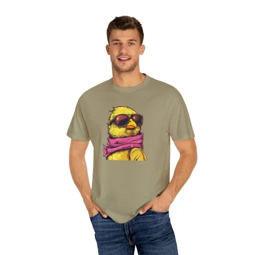Cool Chick Unisex Garment-Dyed T-Shirt - Fun Bird Design - Image 19
