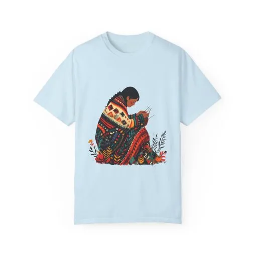 Cultural Heritage Unisex Garment-Dyed T-Shirt - Artisan Design - Image 25