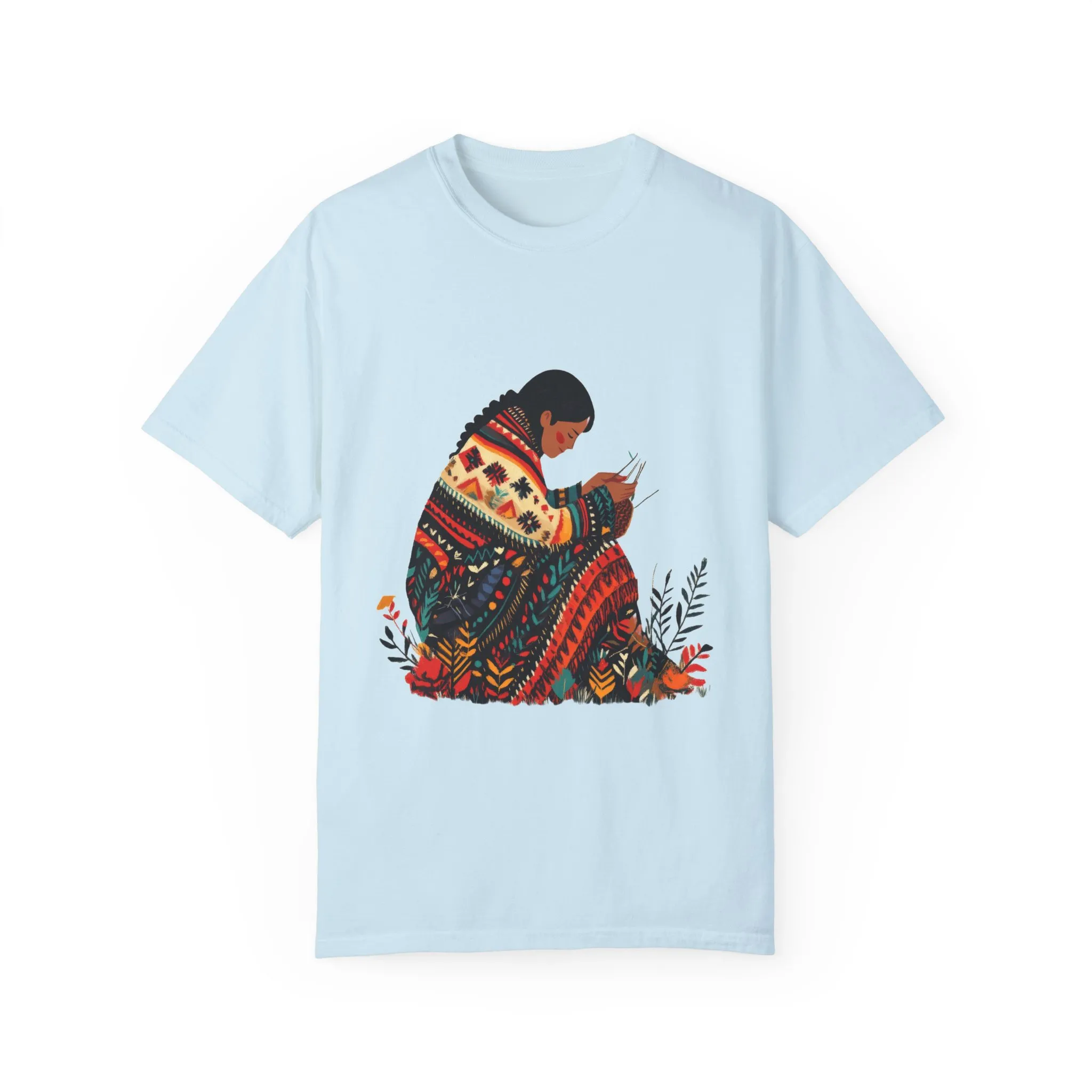 Cultural Heritage Unisex Garment-Dyed T-Shirt - Artisan Design - Image 25