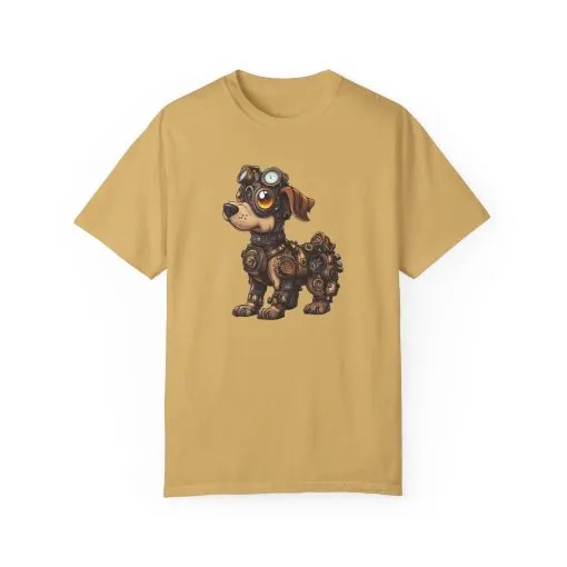 Steampunk Dog Unisex Garment-Dyed T-Shirt