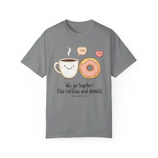 Coffee and Donuts Love Unisex T-Shirt | Cute Foodie Gift | Perfect for Valentine's Day & Everyday Wear - Image 21
