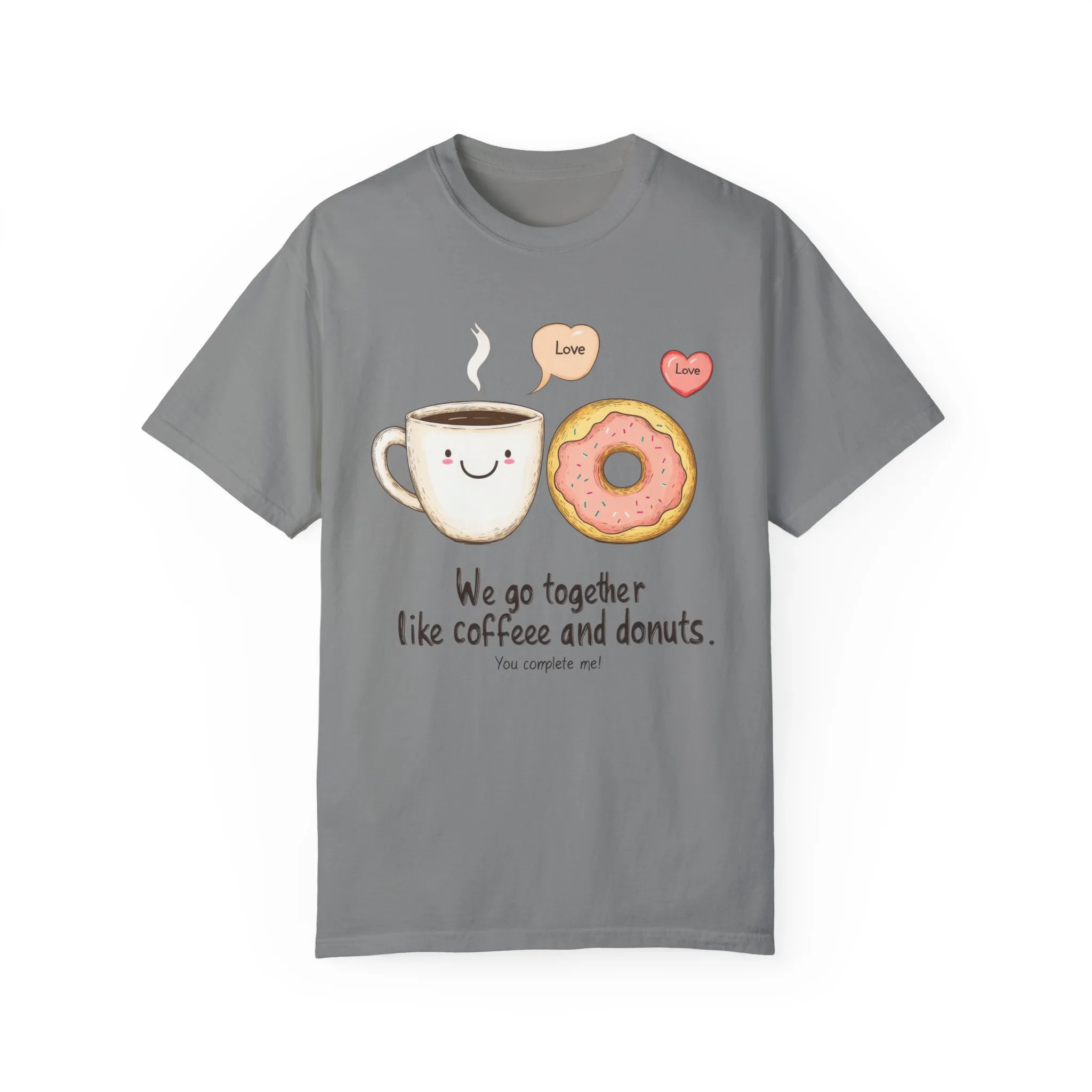 Coffee and Donuts Love Unisex T-Shirt | Cute Foodie Gift | Perfect for Valentine's Day & Everyday Wear - Image 21