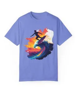 Surfing Sunset Unisex Garment-Dyed T-Shirt