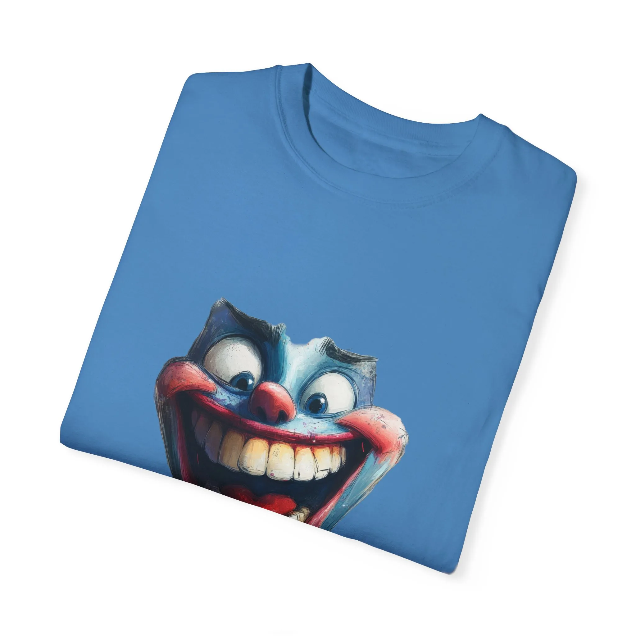 Unisex Garment-Dyed T-shirt with Vintage Clown Print - Perfect for Halloween & Graphic Tee Lovers - Image 30