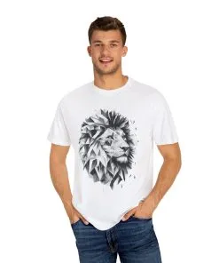 Geometric Lion Unisex T-shirt - Bold, Artistic Design for Animal Lovers