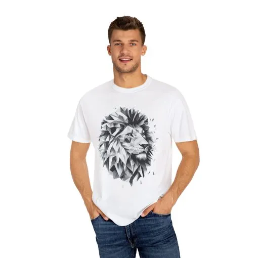 Geometric Lion Unisex T-shirt - Bold, Artistic Design for Animal Lovers