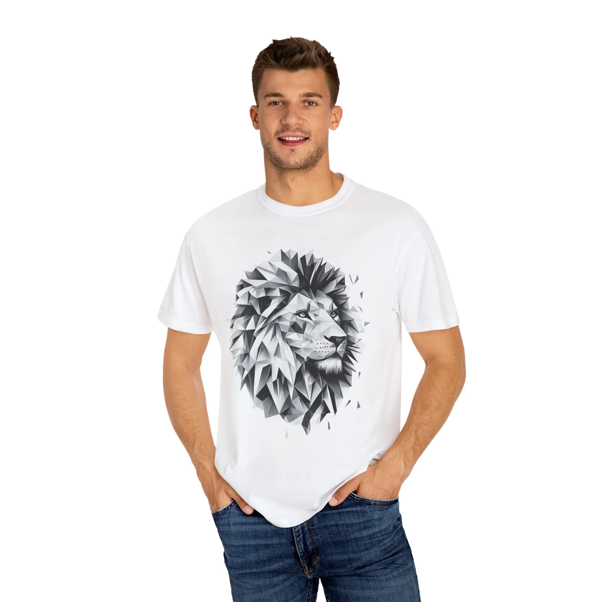 Geometric Lion Unisex T-shirt - Bold, Artistic Design for Animal Lovers